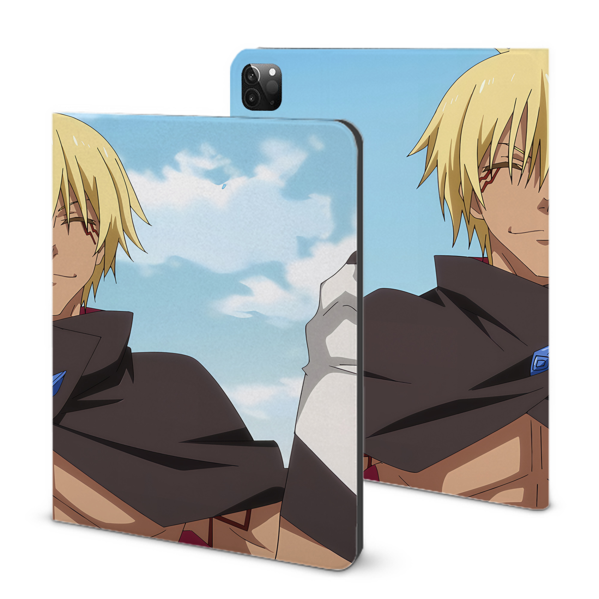 （画像用） 転スラ Regarding Reincarnated to Slime IPadケース ペンホルダー付き ブックスタイルデザイン